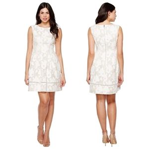 NWOT Vince Camuto Lace Floral Appliqu White A-Line Mini Dress SZ 6 Petite